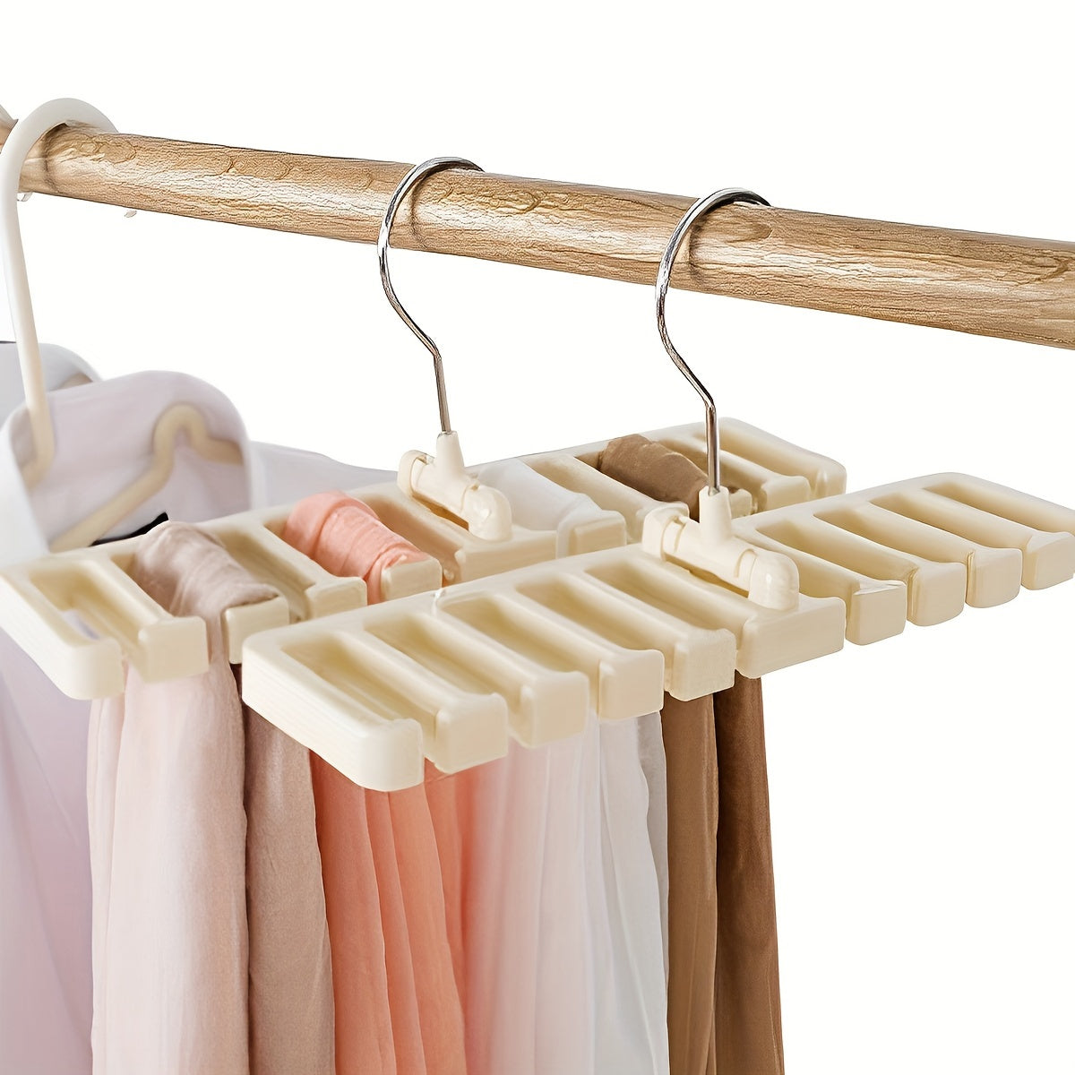 Multifunctional Storage Rack for Belts Ties Scarves in Black and White