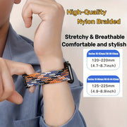 Nylon Watch Band for Apple Watch Ultra Series 2/1 Compatible with Series 10-3 38mm-49mm Magnetic Buckle