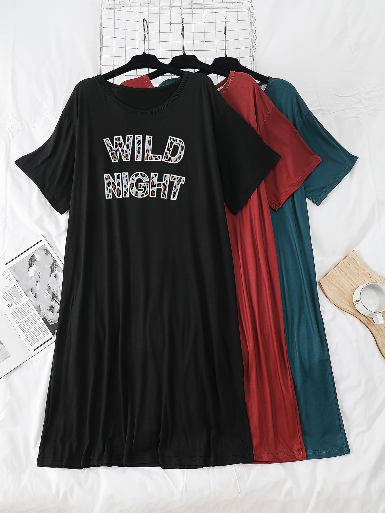 Pijamas de mujer de 3 piezas con estampado de letras, ropa de dormir suave y elástica de manga corta

Source:
Women's 3pcs Letter Print Sleepwear Soft Stretch Short Sleeve Pajamas