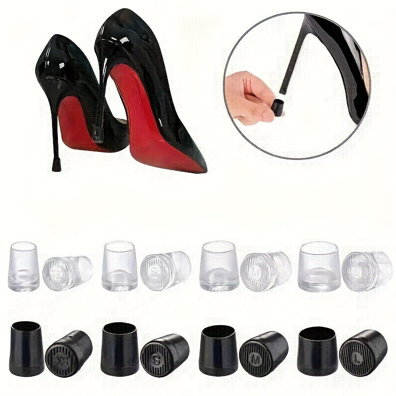 Women High Heel Protectors Non-Slip Noise Reduction 4 Pairs