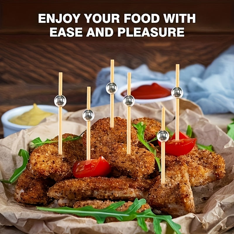 Bir martalik meva tishlari kokteyllar, snacks va ziyofat taomlari uchun, 100 dona