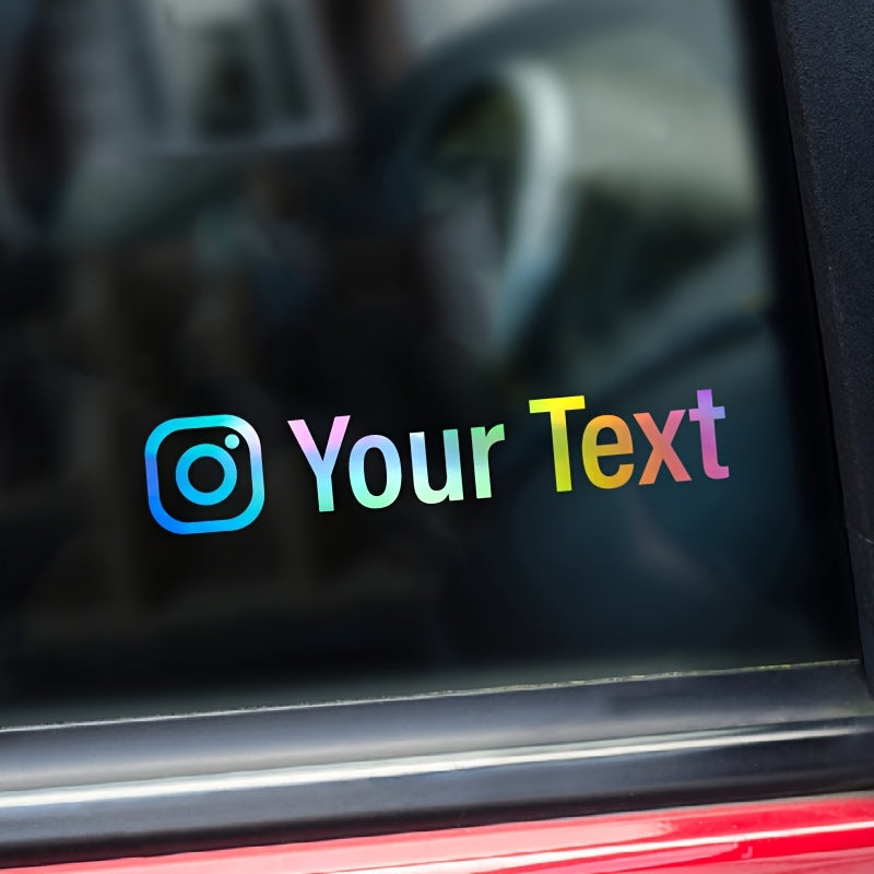 Instagram nomi uchun moslashtiriladigan vinil avtomobil oynasi stikerlari, o'z-o'zidan yopishadigan