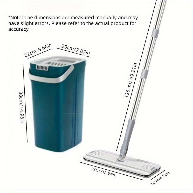 Qoʻlsiz Wringer va 4-qismli tekis mop bilan karnay uchun qopqoq