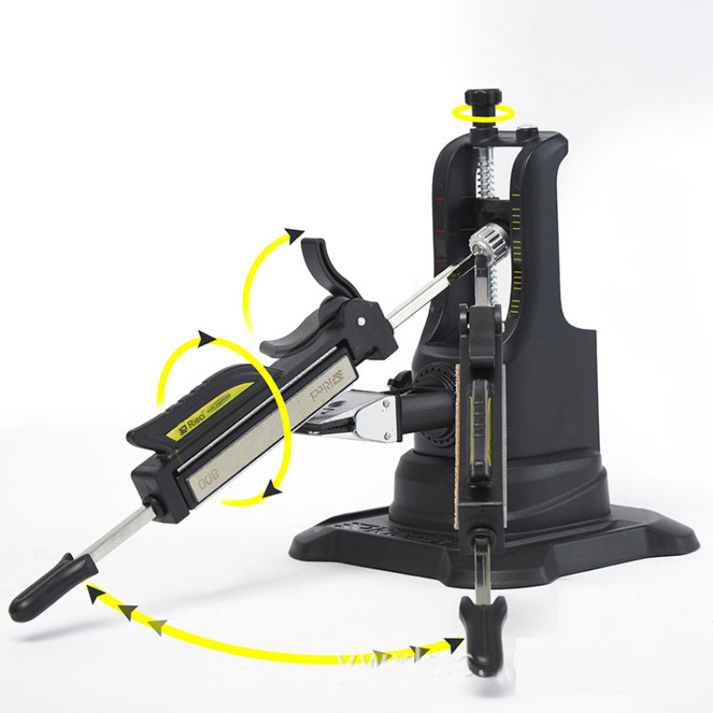 Knife Sharpener System with Fixed Angle and Diamond Whetstone for Chef's Knives