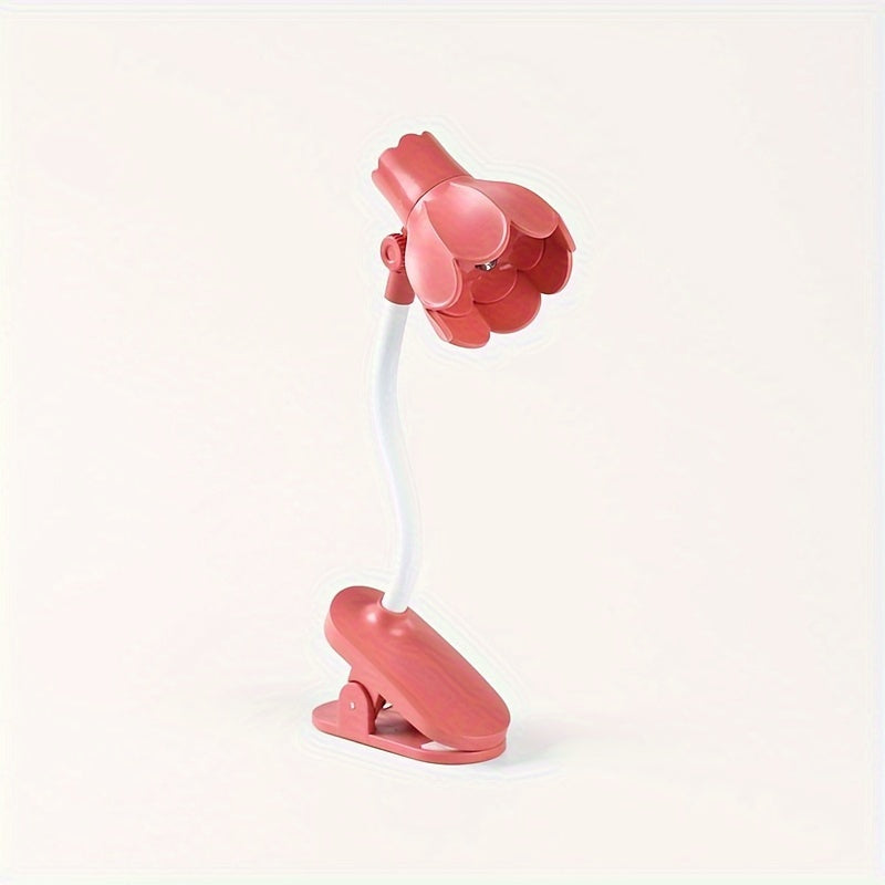 LED gullarga o'xshash kitob lampasi, yotgan holda o'qish yoki dekorativ ish stoli chirog'i sifatida mos keladi. Portativ va sozlanadigan quloq, batareyalar kiritilgan.