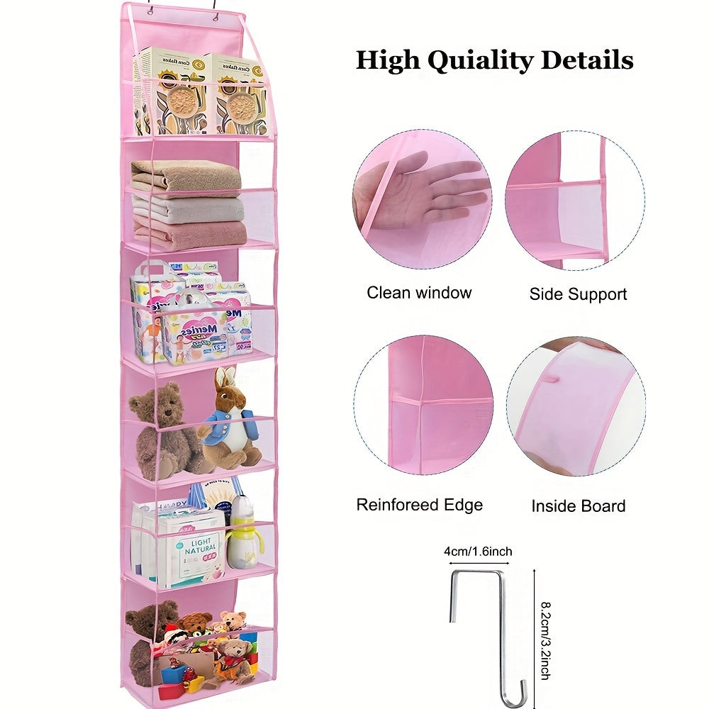 Over-the-Door Organizer with 6 Pockets for Nursery Bedroom Bathroom Storage