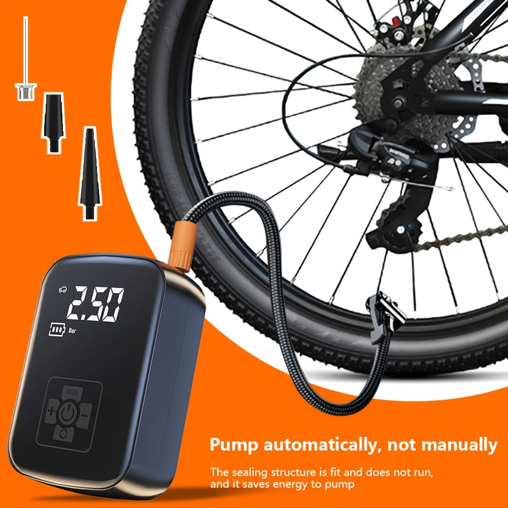 Portable Cordless Tire Inflator Air Compressor Pump Digital Display Rechargeable