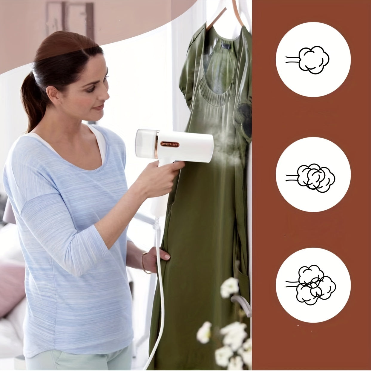 2-in-1 Wall-Mounted Garment Steamer 1600W EU