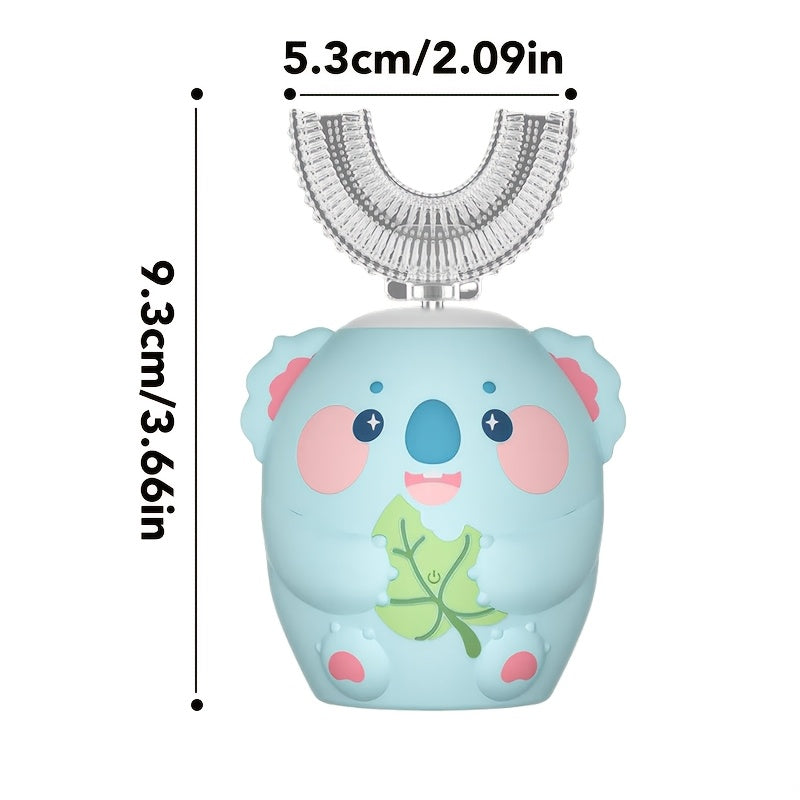 Youngsters U-Shaped Electric Toothbrush Compact Rechargeable Cartoon Design