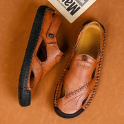 Vintage erkaklar sport sandallari, nafas oladigan slip-on dizayni, mikrofiber sintetik yuqori qismi, sun'iy astar va barcha mavsumlarda sayr qilish va kundalik kiyim uchun mos kauchuk taglik.