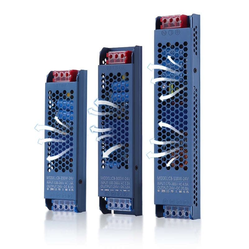 LED chiroq lentalari, transformatorli LEDlar uchun mos, AC110V-220V dan DC12V/24V ga, 60w/100w/200w/300w da mavjud.