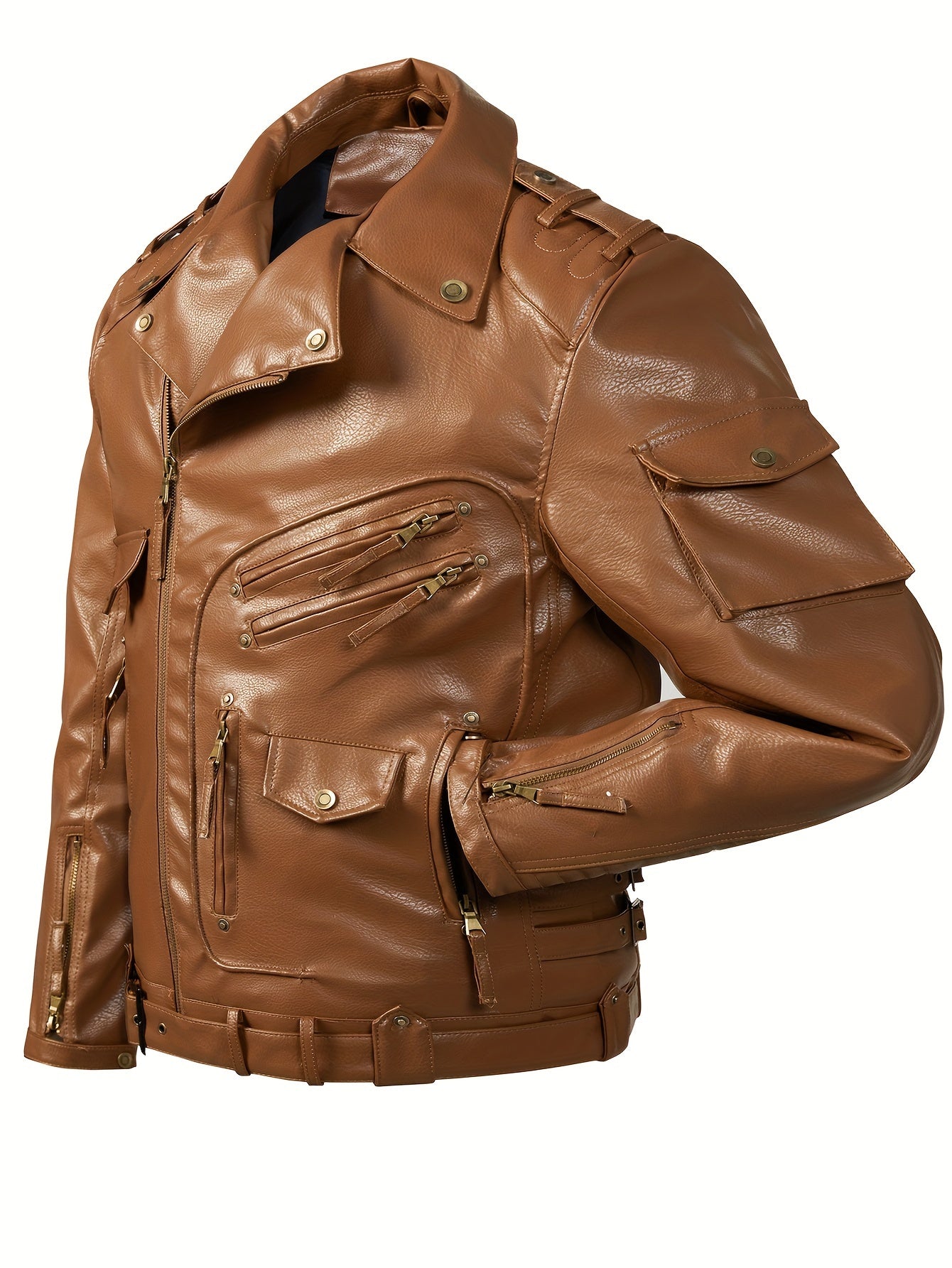 Men's Casual Zipper Bomber Jacket Solid Color Long Sleeve Regular Fit Polyester Lining