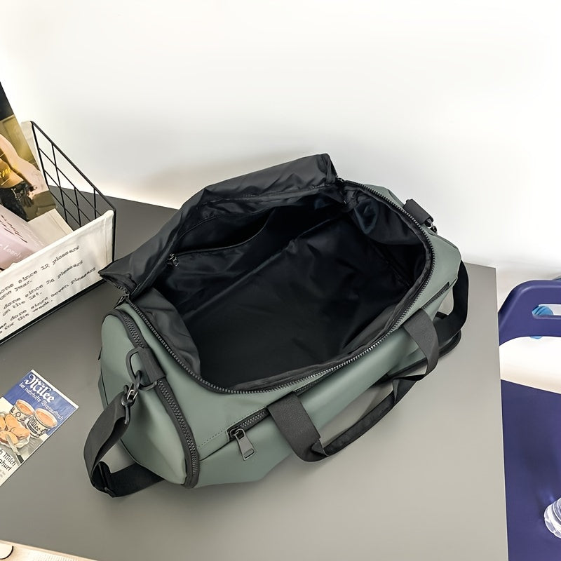 Men's Gym Bag with Dry-Wet Separation Nylon Casual Dark Green Grey Black