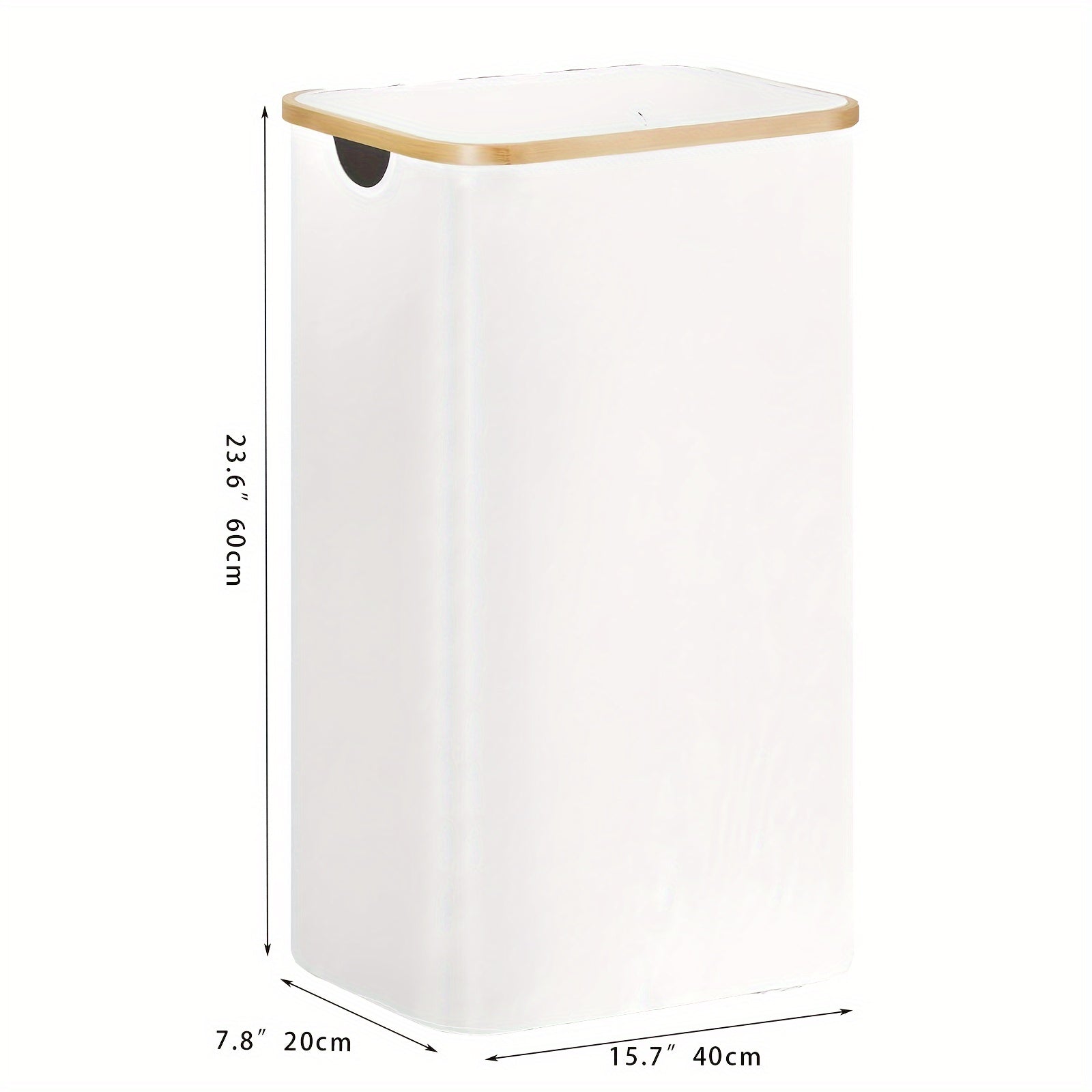 Large Foldable Laundry Hamper with Lid and Removable Inner Bag in Black Grey or White