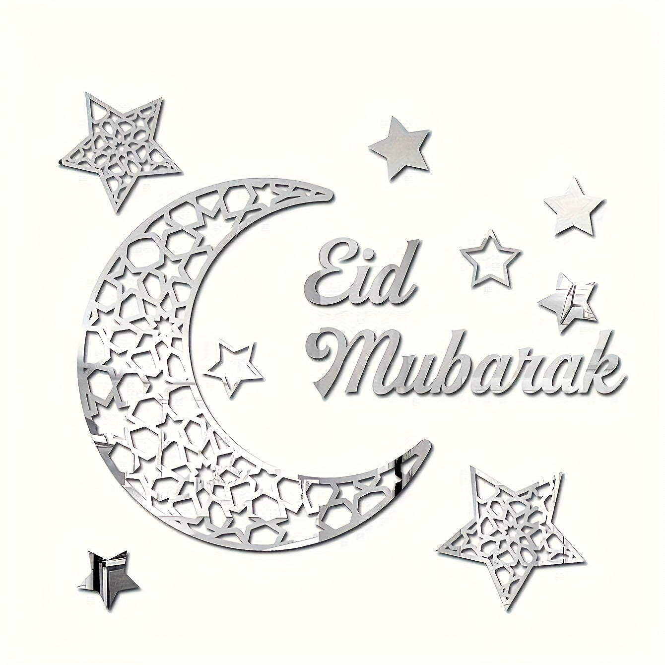 Ramadan Mirror Decorative Wall Stickers for Festive Atmosphere in Middle East