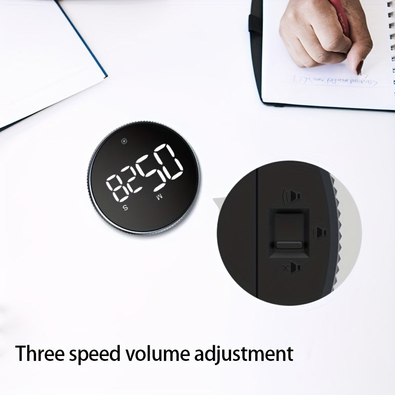 Регулируемый 3-скоростной бесшумный металлический кухонный таймер без батареи для готовки и упражнений