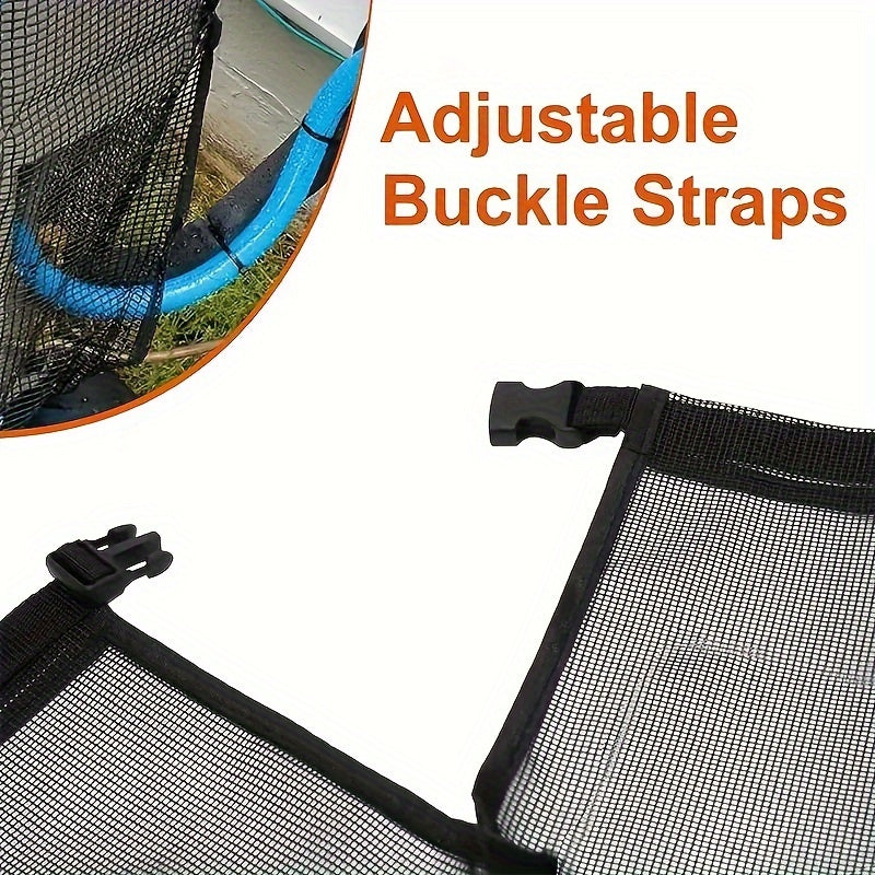 Adjustable PVC Mesh Cover for Outdoor Air Conditioner Protects from Leaves and Debris