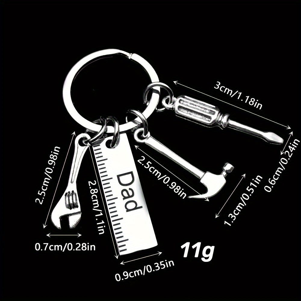 Mini Stainless Steel Keychain Set for Men Women, Car and Backpack Charm