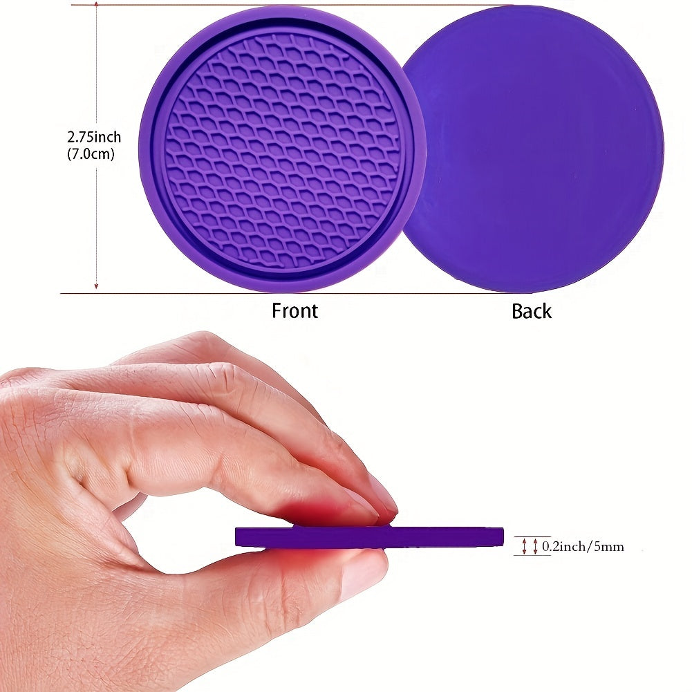 Коврики для автомобильных стаканов из силикона, противоскользящие, вставки для держателей напитков, 4 шт.