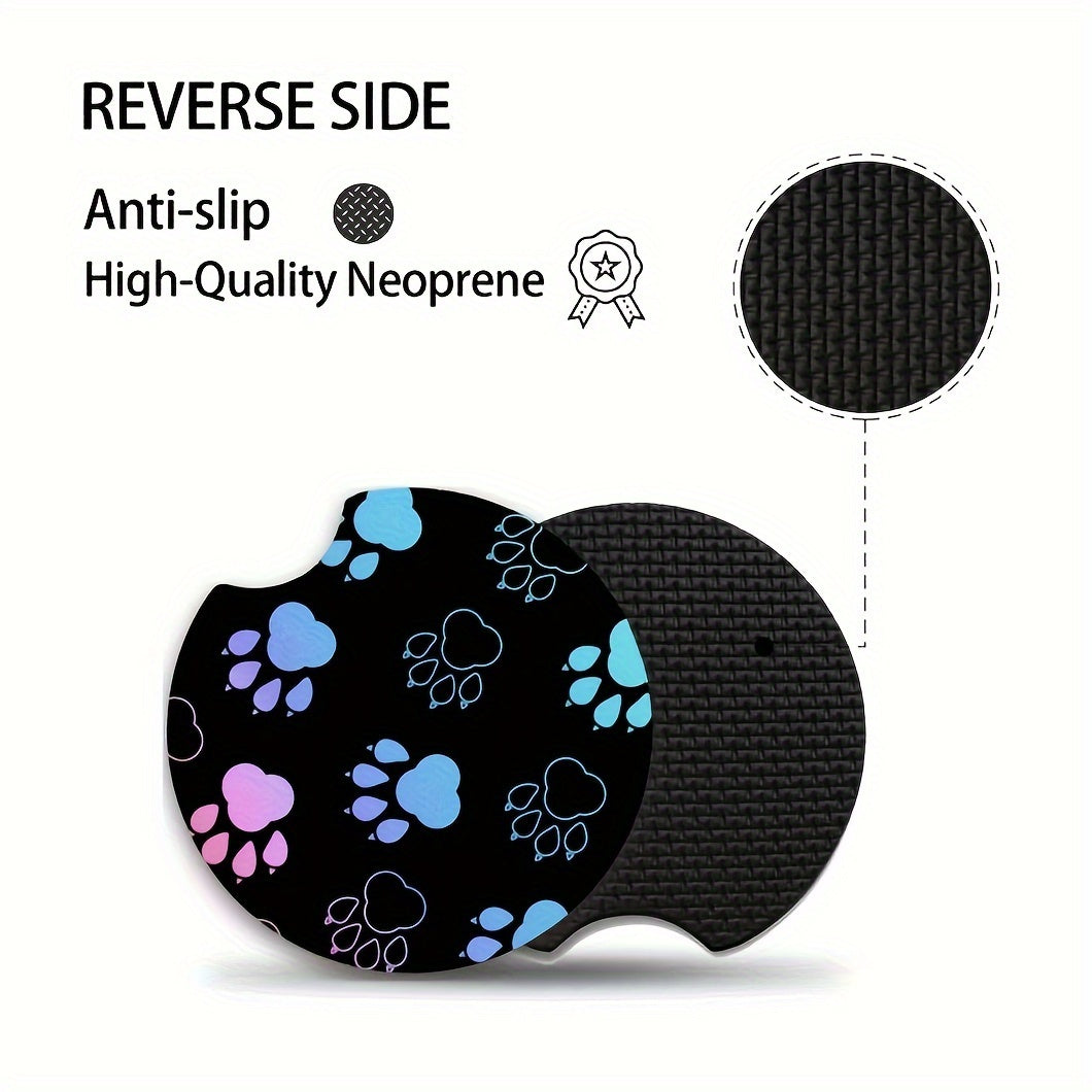 2 ta avtomobil stakan tutqichlari uchun qopqog'i, singdiruvchi rezina, sirpanmaydigan, piyoda izlari bilan