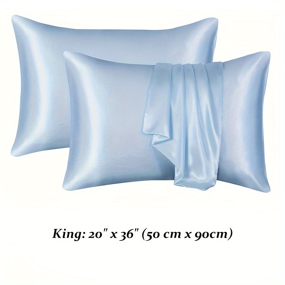 Soch va teri uchun 2 ta saten yostiq qoplamasi to'plami, hashamatli yumshoq yostiq qoplamalari, yotoqxona, divan, talabalar xonasi yoki uy bezaklari uchun yuqori sifatli konvert yostiq qoplamalari, yostiq yadro kiritilmagan.