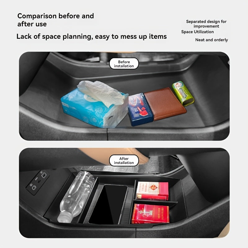 Car Center Console Bottom Tray Storage Box Interior Accessories T Material