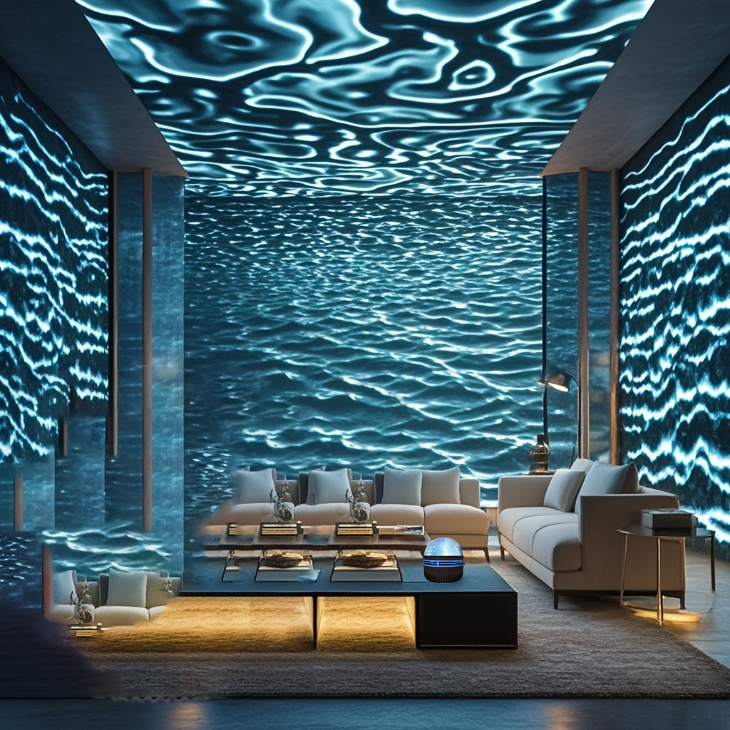 Water Ripple Projector Indoor LED Wave Effect Toy Gift for Ages 14 and Up