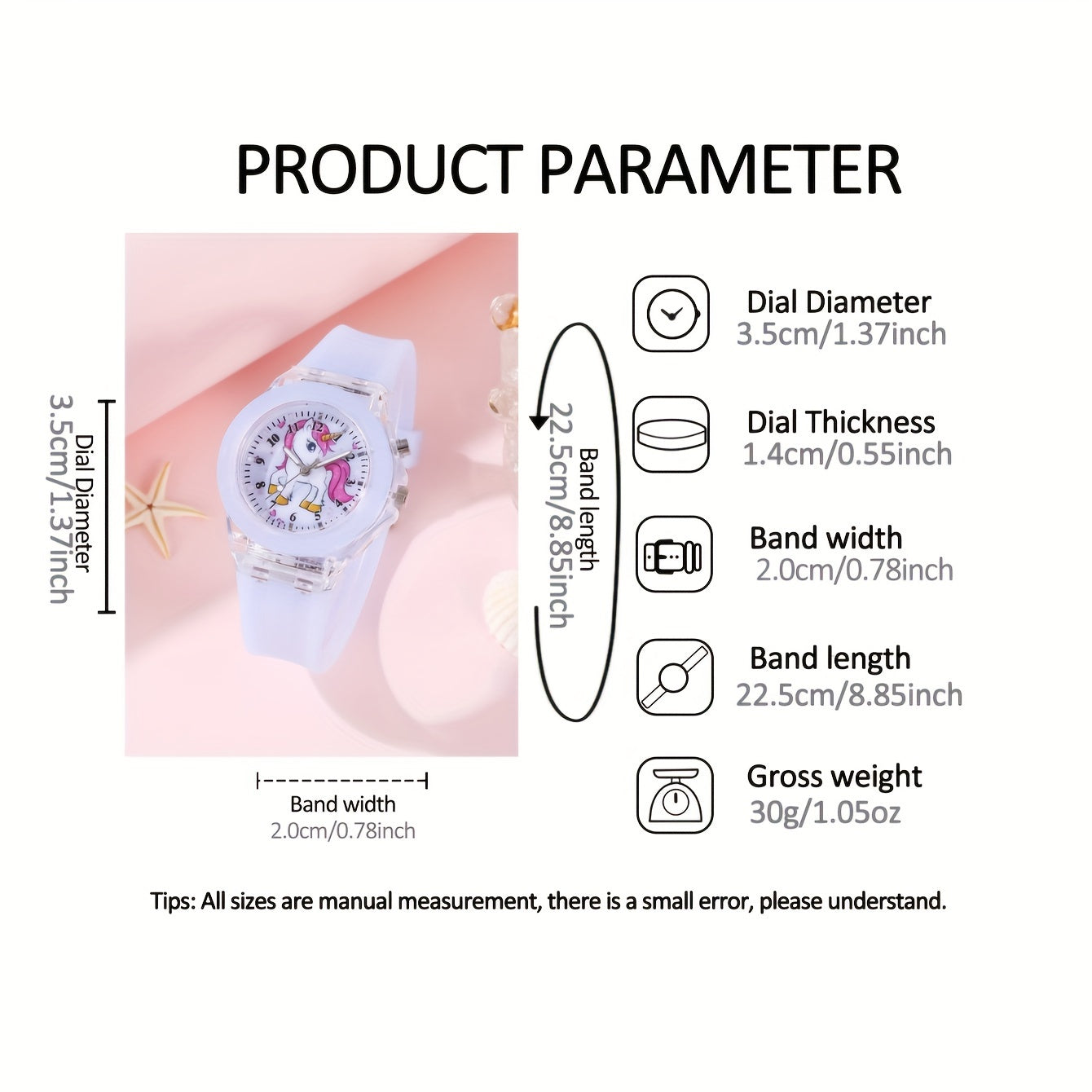 Uniseks Unicorn Kvarts soat va bilaguzuk to'plami Silikon taqa bilan ajoyib zargarlik buyumlari