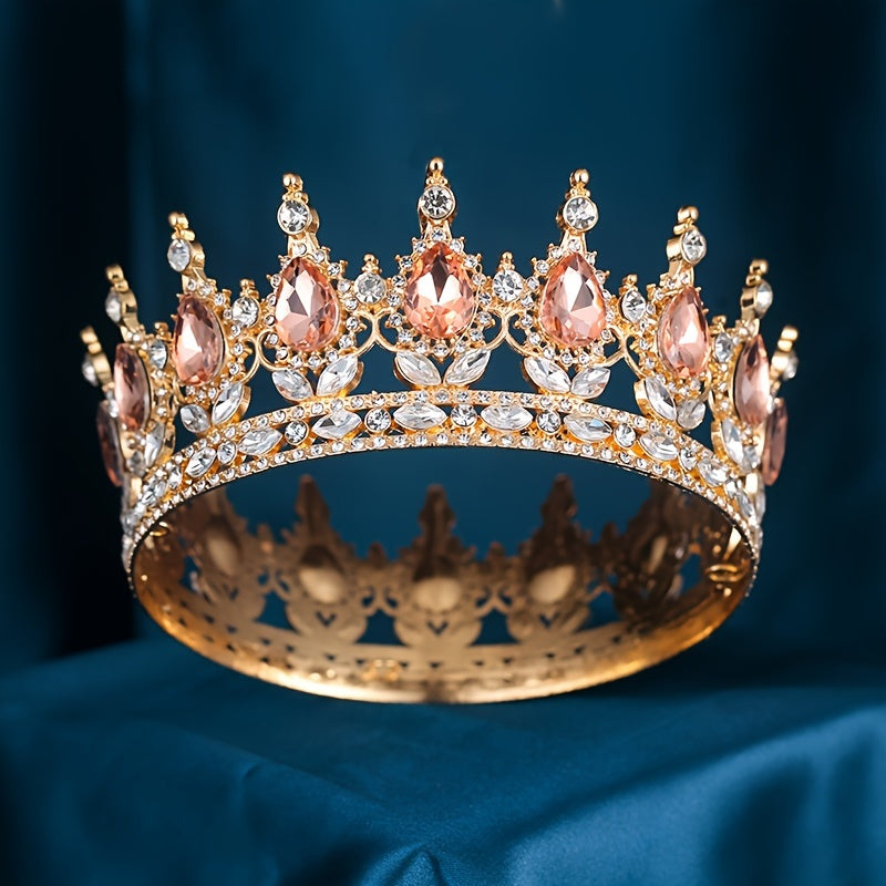 Rhinestone Tiara for Women Wedding Prom Bridal Hair Accessory Elegant Crown