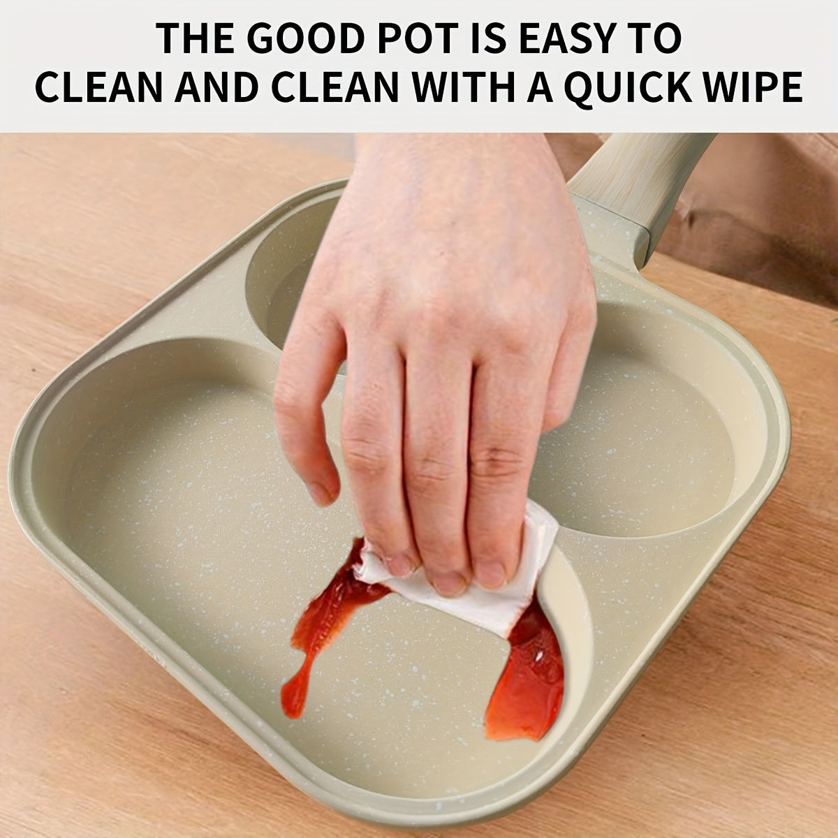 Non-Stick Aluminum Skillet for Breakfast Eggs Burgers and Steak Gas Stove Compatible