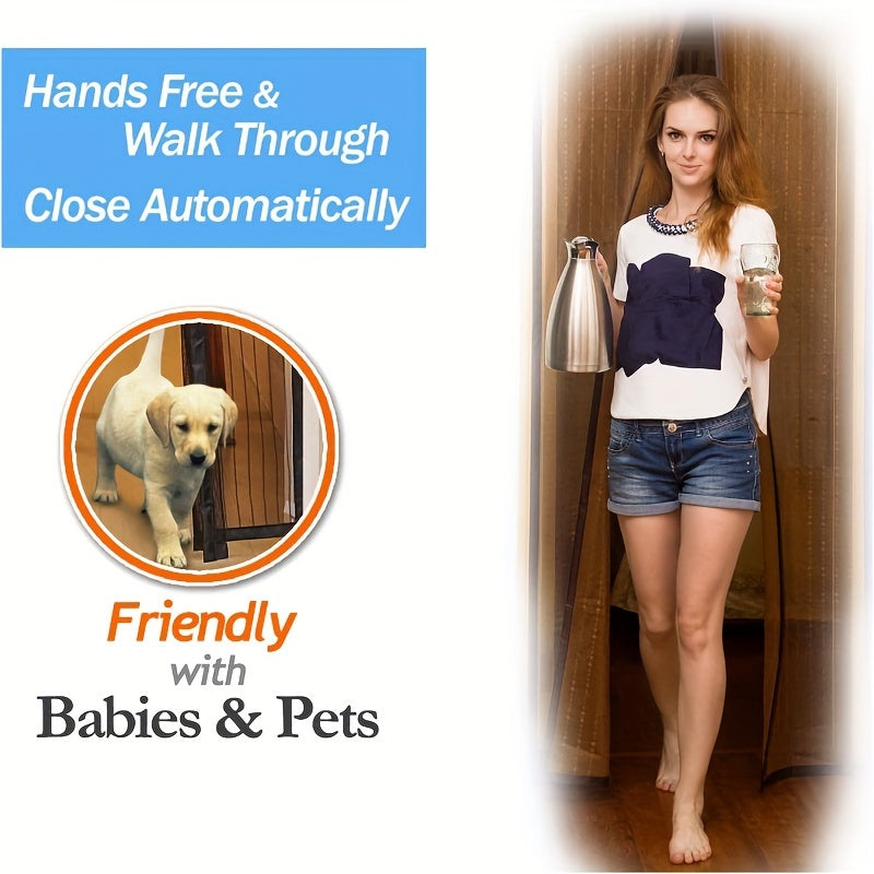 Magnetic Door Curtain for Kitchen and Living Room Insect Screen Mesh