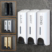 Wall-Mounted Manual Soap Dispenser for Hotels Single Double Triple Heads No Drilling