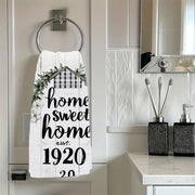 Set of 2 Black and White Checkered Kitchen Towels Ultra-Soft Absorbent Dish Hand