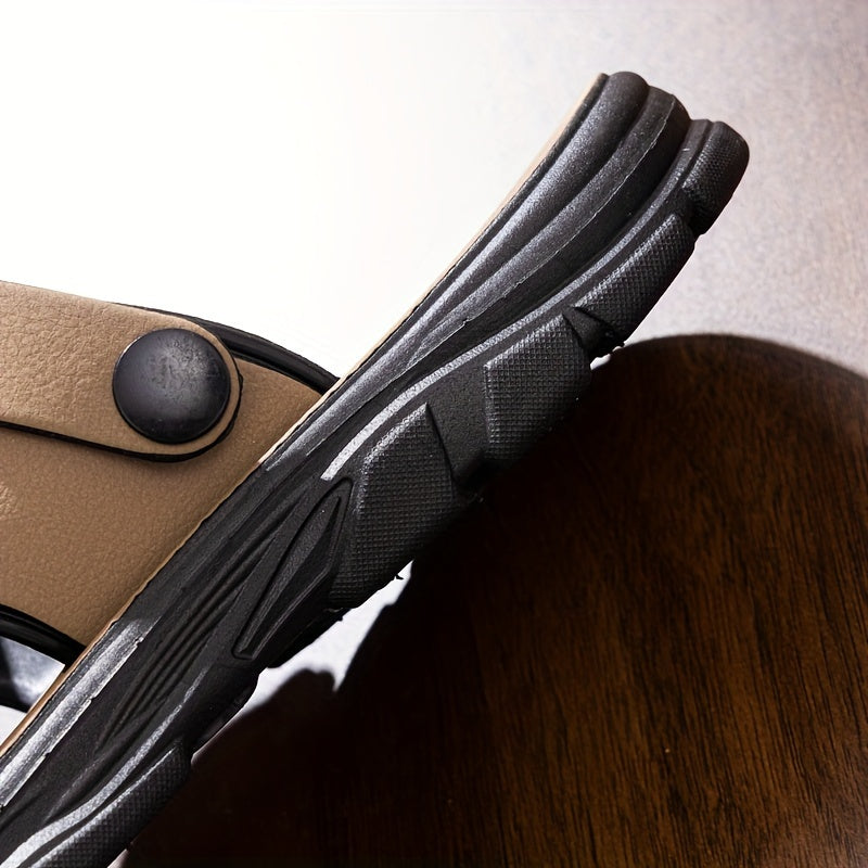 Sandalias de verano para hombre de PVC con diseño de alfabeto, suela antideslizante para uso al aire libre y casual