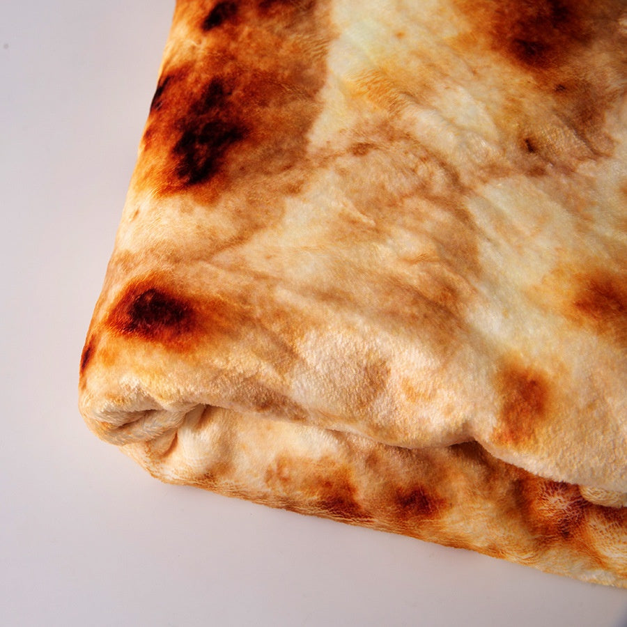 Manta de franela con patrón de pizza para sofá y cama, cálida y acogedora
