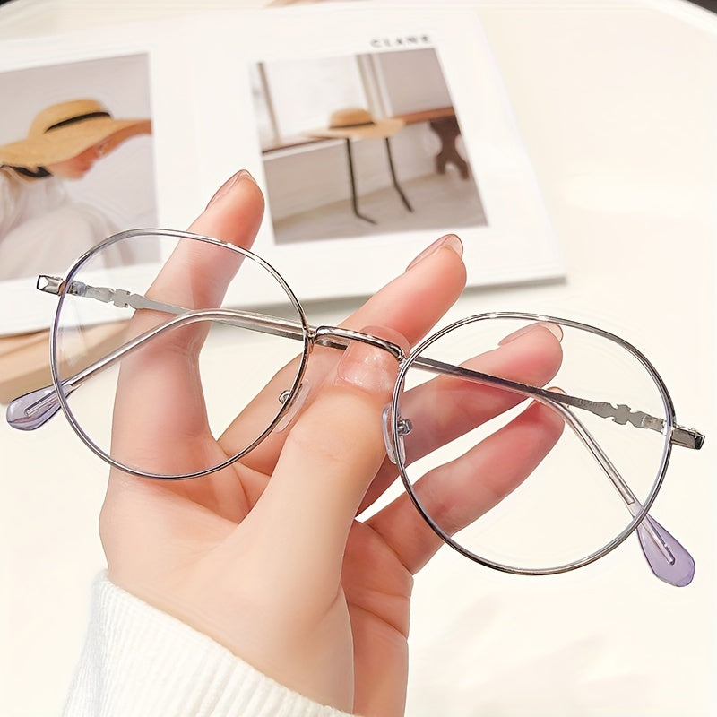 Color-Changing Gold Eyeglass Frames for Women Stylish Streetwear Accessories