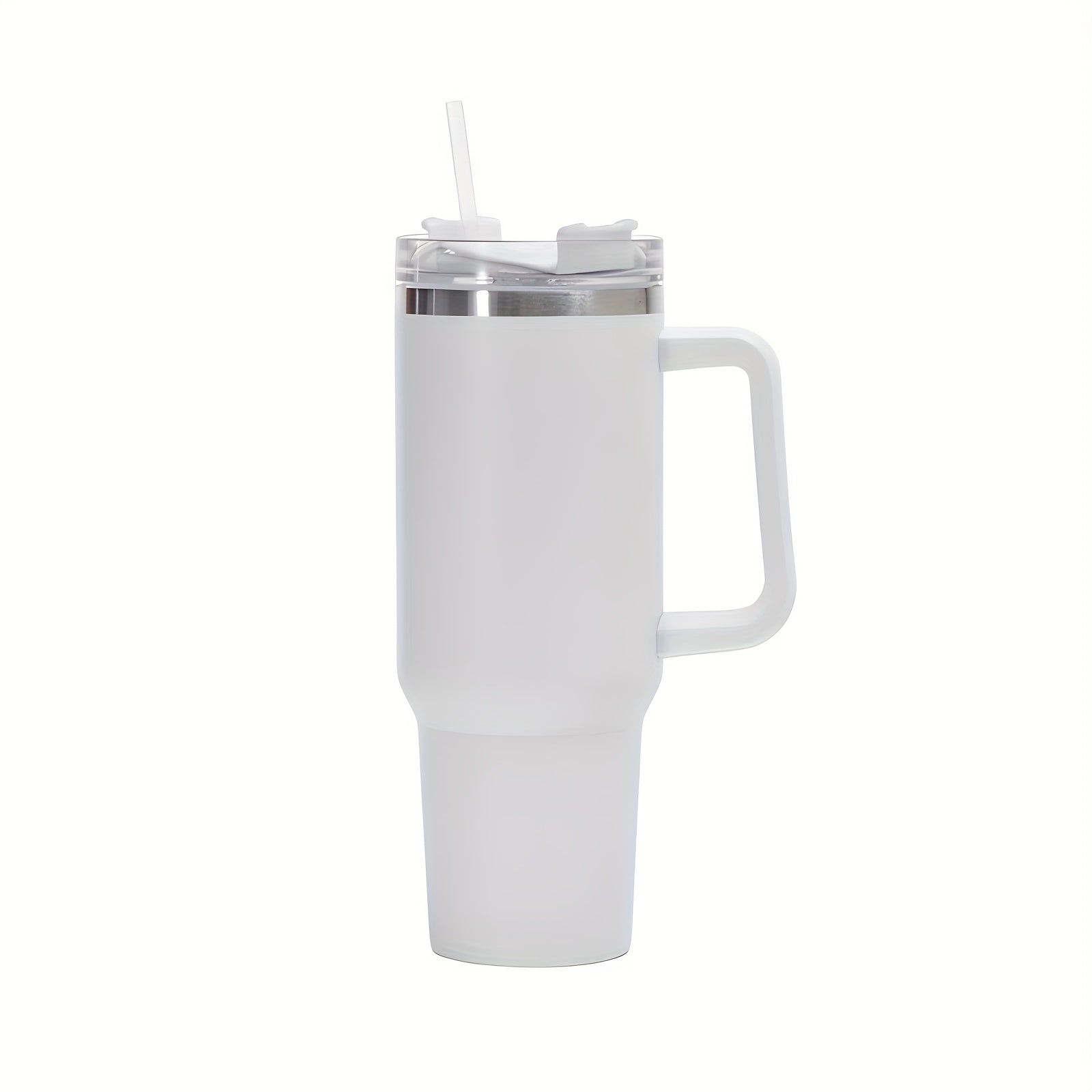 40oz Stainless Steel Travel Mug with Straw Double Wall Insulation and Handle