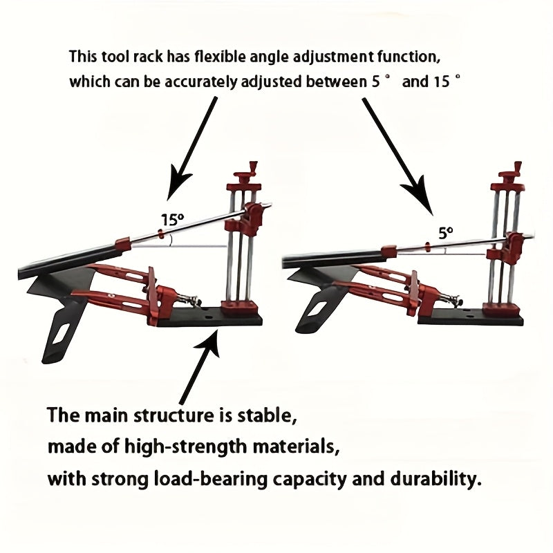 Reversible kitchen knife sharpener with diamond and ruby stones adjustable for home use