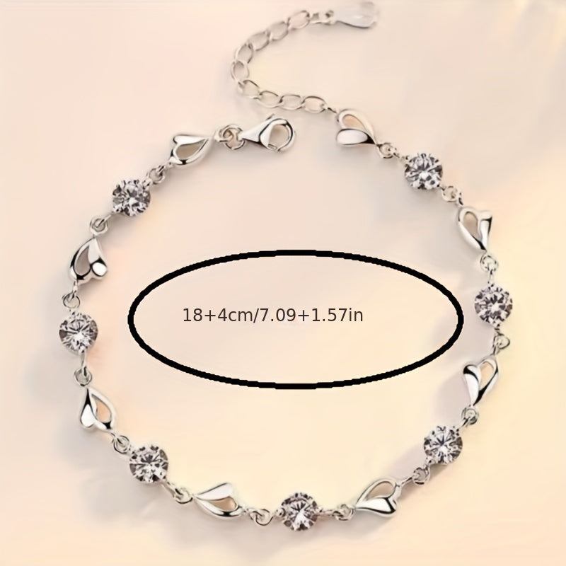 Sterling Silver Tennis Bracelet with Moissanite Stones 4.4 Carats for Women