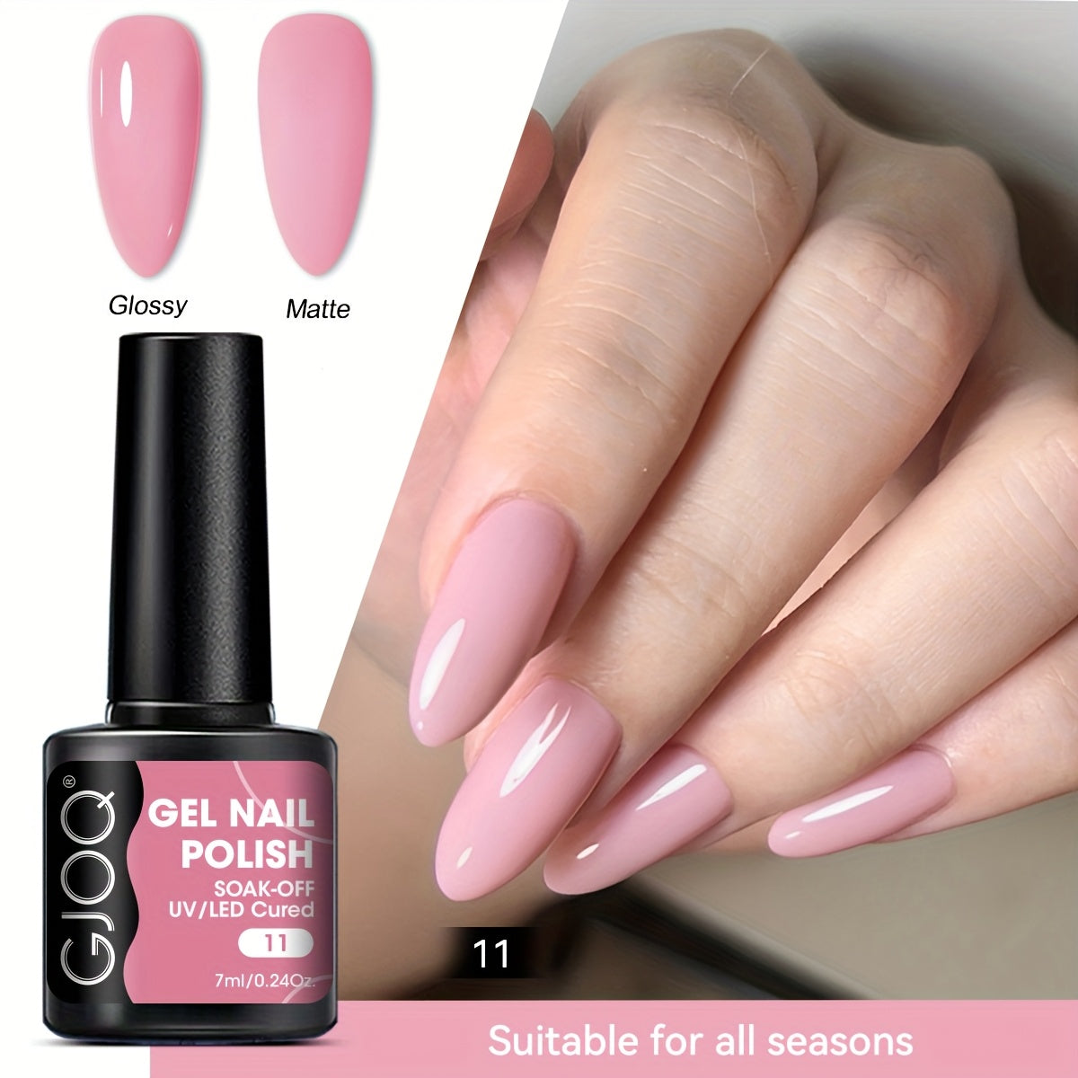 Gel Nail Polish Pink Purple Glitter Soak Off LED Manicure All Seasons