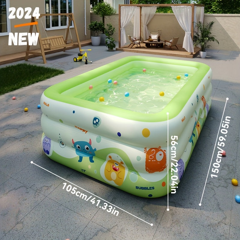 Large Family Inflatable PVC Swimming Pool for Outdoor Water Fun and Parties
