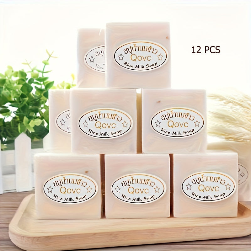 Jabón artesanal con aroma a arroz para limpieza facial y de manos. Todo tipo de piel