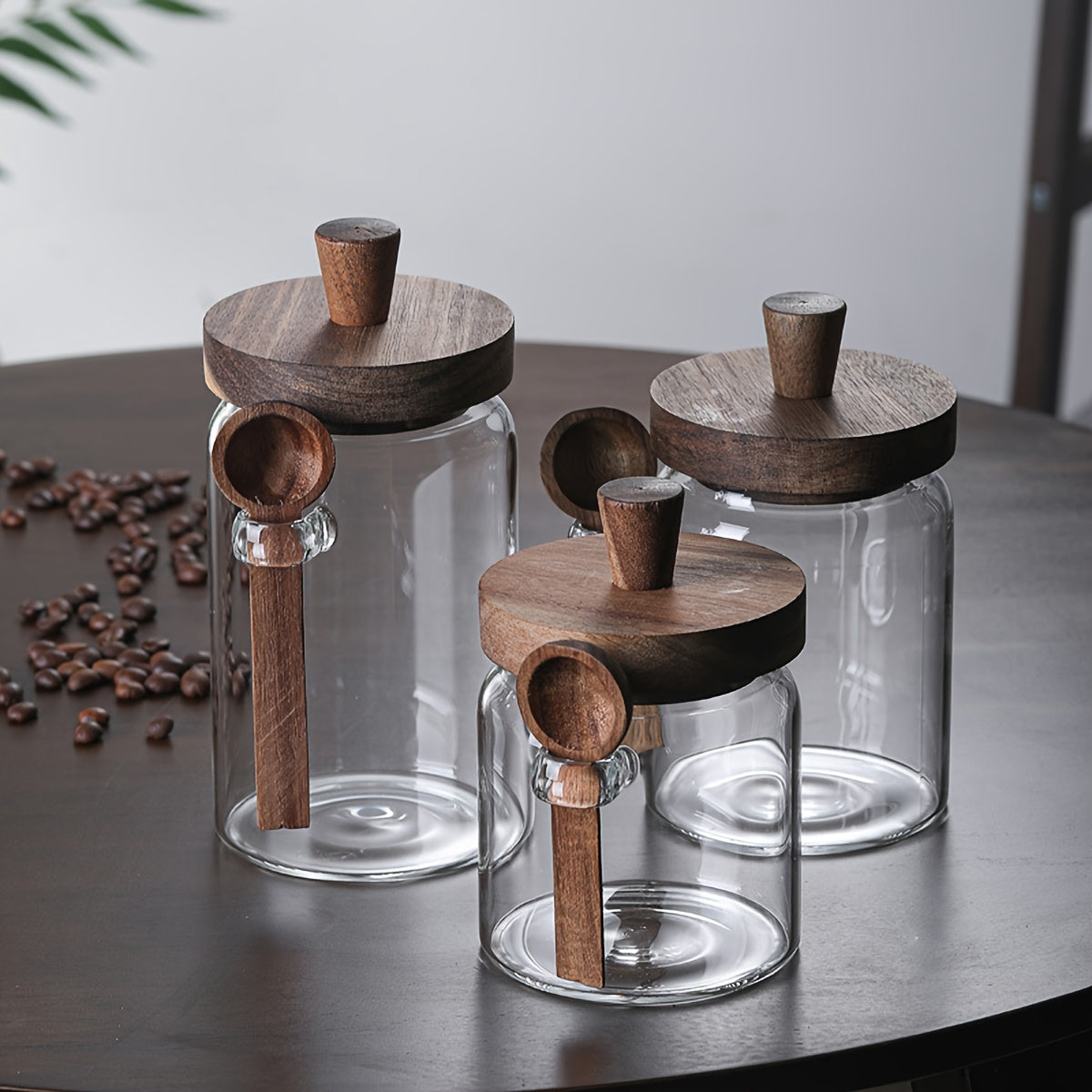 Contenedores de almacenamiento de vidrio para café, té, granos, aperitivos, pepinillos 70oz