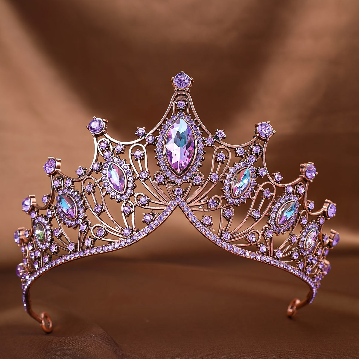 Girls Rhinestone Crown Headband for Weddings and Parties Elegant Hair Accessory