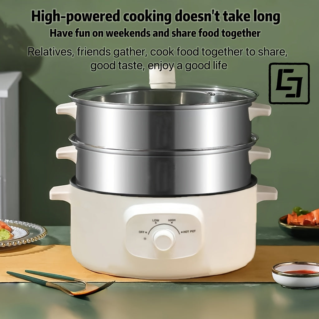 Электроготовка с тремя слоями длиной 32 см с нержавеющими паровыми корзинами для дома, автодома, офиса