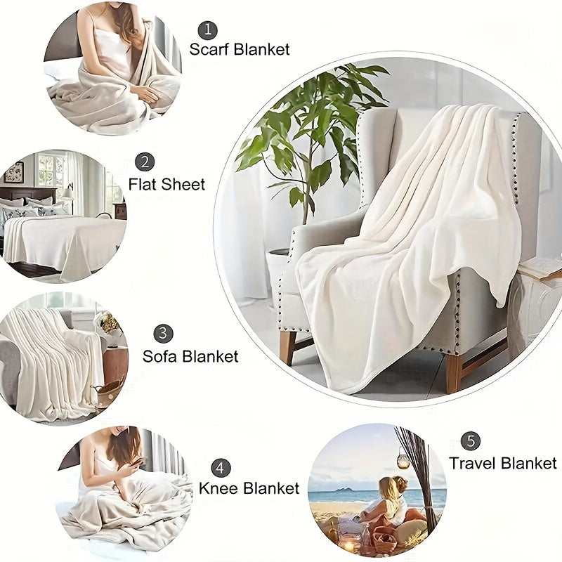 Personalized Flannel Throw Blanket with Photos Reversible Soft for All Seasons