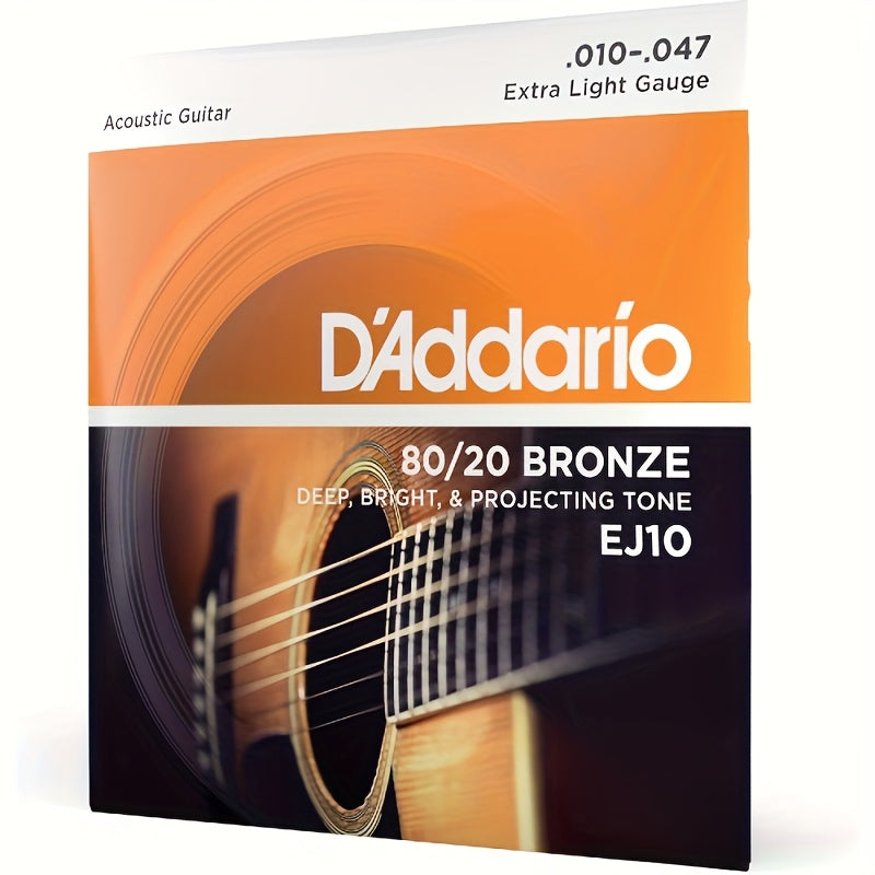 Acoustic Guitar Strings 80/20 Bronze Extra Light 10-47 for Six-String Guitars
