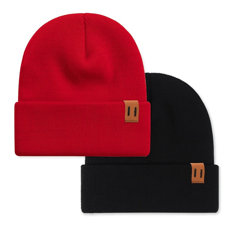 Erkaklar uchun zamonaviy sun'iy charm belgilangan 2-qismli to'plam: quloqni himoya qiluvchi iliq qish shlyapalari va sharf.