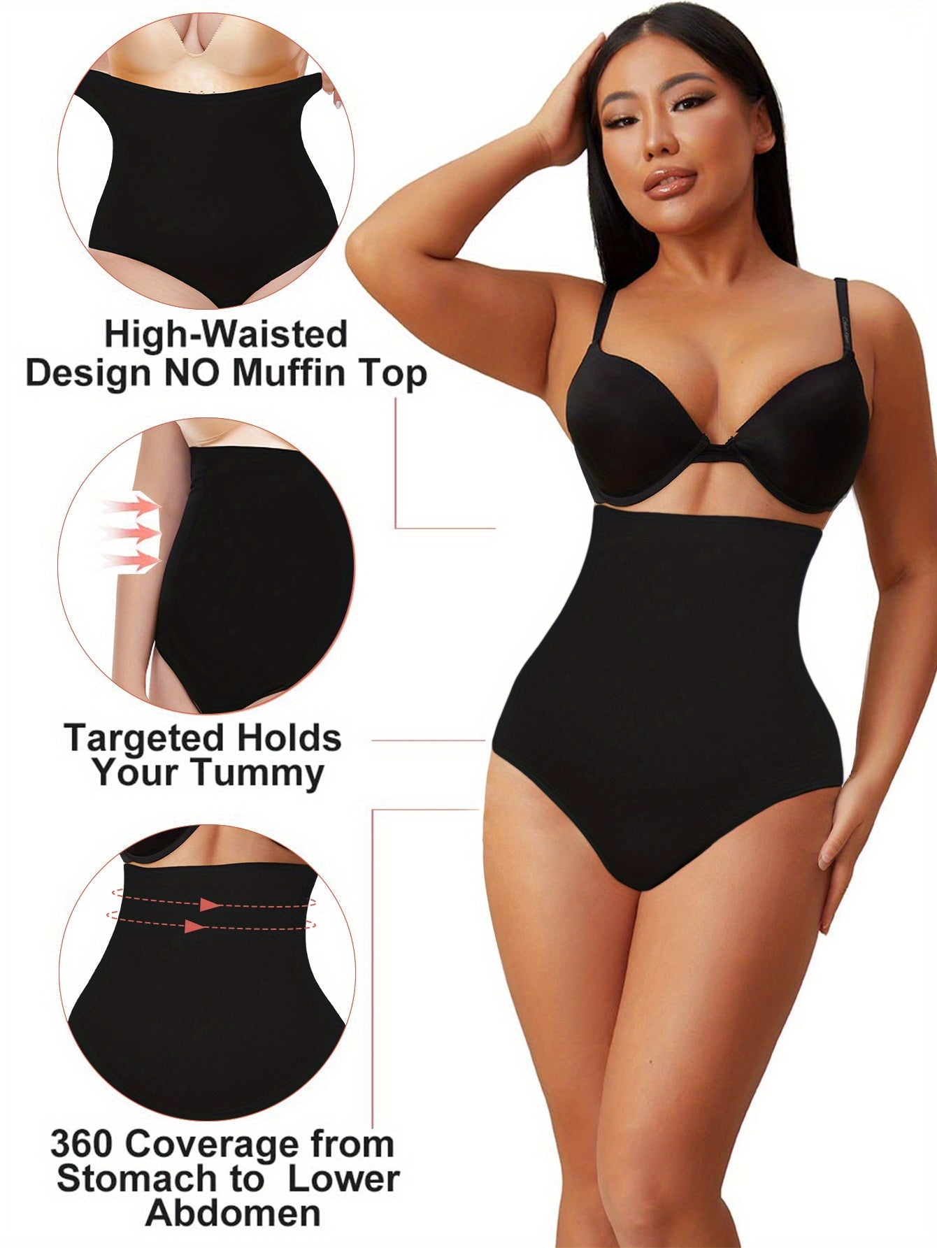 Women's Tummy Control Shapewear Shorts Seamless Breathable Butt-Lifting