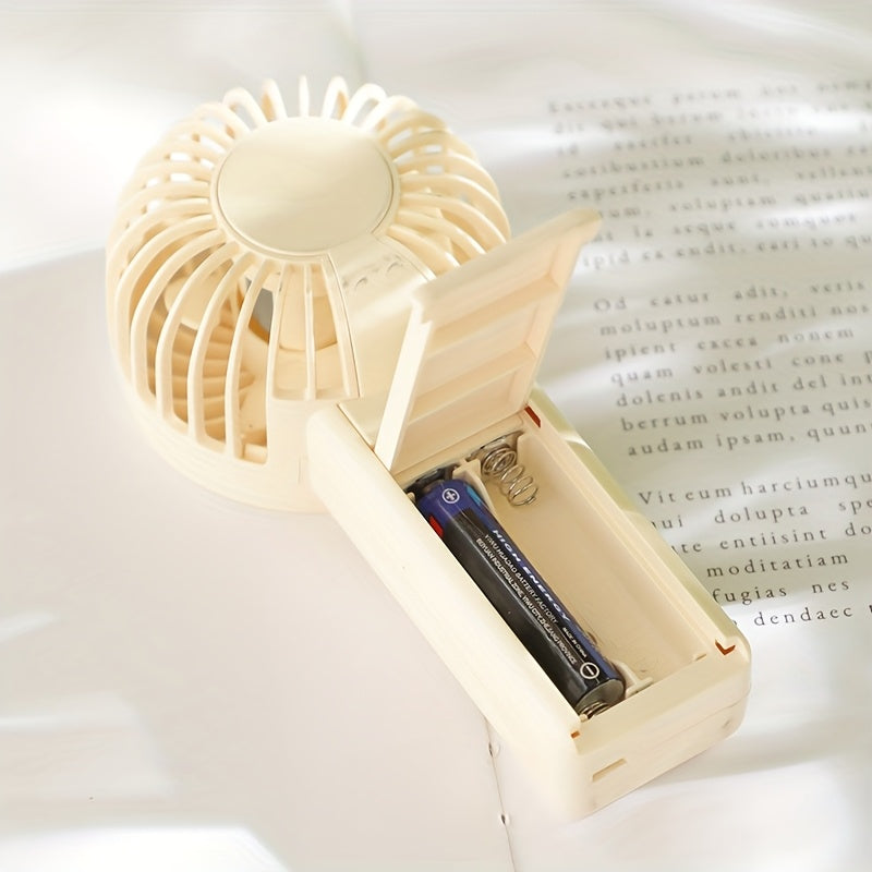 Portable Handheld Fan Battery Powered with Lanyard for Office Outdoor Travel Camping